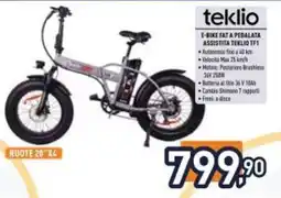 Unieuro tekliio E-Bike Fat a Pedalata Assistita Teklio TF1 offerta