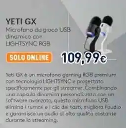 Unieuro YETI GX offerta