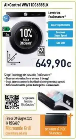 Unieuro Ai•Control WW11DG6B85LK offerta