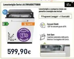 Unieuro Lavastoviglie Serie 6 AI DW60DG770B00 offerta