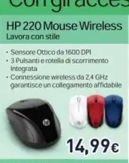 Unieuro HP 220 Mouse Wireless offerta