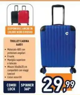 Unieuro TROLLEY CABINA A651 offerta