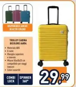 Unieuro TROLLEY CABINA BICOLORE A6854 offerta