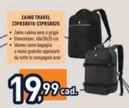 Unieuro ZAINO TRAVEL 23PRSB01K-23PRSB02G offerta
