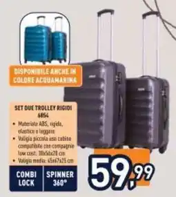 Unieuro SET DUE TROLLEY RIGIDI 6854 offerta