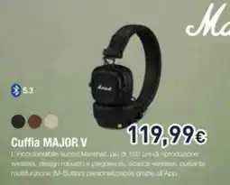 Unieuro Cuffia MAJOR V offerta