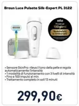 Unieuro Braun Luce Pulsata Silk-Expert PL 3122 offerta