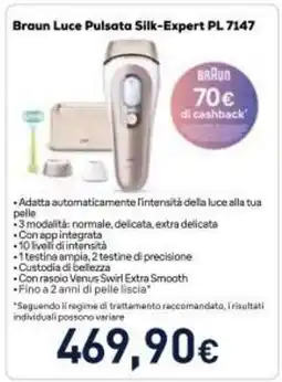 Unieuro Braun Luce Pulsata Silk-Expert PL 7147 offerta