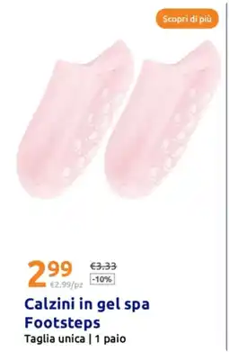 Action Calzini in gel spa Footsteps offerta