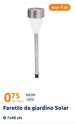 Action Faretto da giardino Solar offerta