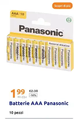Action Batterie AAA Panasonic offerta