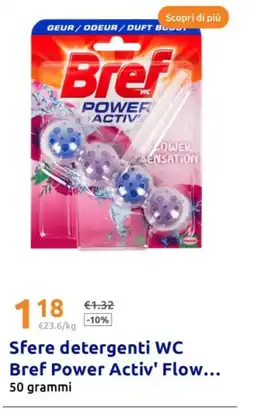 Action Sfere detergenti WC Bref Power Activ' Flow offerta