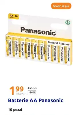 Action Batterie AA Panasonic offerta