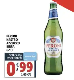 Deco Supermercati Peroni nastro azzurro birra offerta