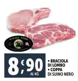 Deco Supermercati Braciola di lombo - coppa di suino nero offerta