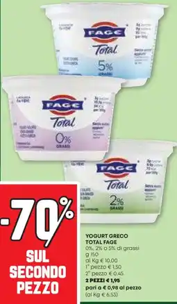 Pam Yogurt greco TOTAL FAGE offerta