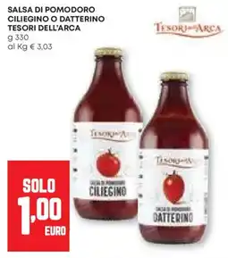 Pam Salsa di pomodoro ciliegino o datterino TESORI DELL'ARCA offerta