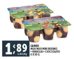 Deco Supermercati Cameo muu muu mini budino vaniglia cioccolato offerta