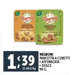 Deco Supermercati Negroni pancetta a cubetti offerta