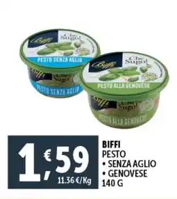 Deco Supermercati Biffi pesto senza aglio genovese offerta