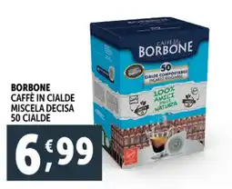 Deco Supermercati Borbone caffè in cialde miscela decisa 50 cialde offerta