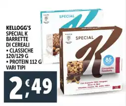 Deco Supermercati Kellogg's special k barrette di cereali classiche offerta