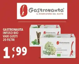 Deco Supermercati Gastronauta infuso bio vari gusti 20 filtri offerta