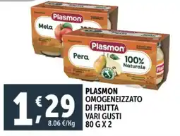 Deco Supermercati Plasmon omogeneizzato di frutta vari gusti offerta