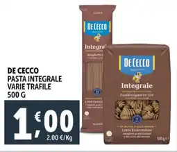Deco Supermercati De cecco pasta integrale varie trafile offerta