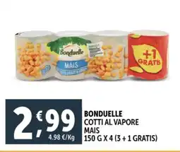 Deco Supermercati Bonduelle cotti al vapore mais offerta