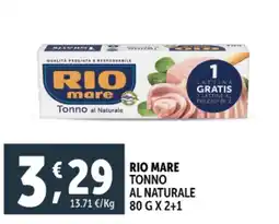 Deco Supermercati Rio mare tonno al naturale offerta