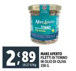 Deco Supermercati Mare aperto filetti di tonno in olio di oliva offerta