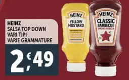 Deco Supermercati Heinz salsa top down offerta