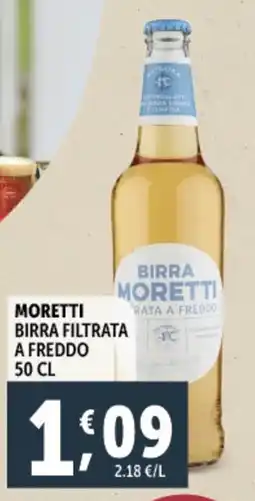 Deco Supermercati Moretti birra filtrata a freddo offerta