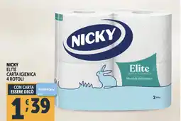 Deco Supermercati Nicky elite carta igienica 4 rotoli offerta