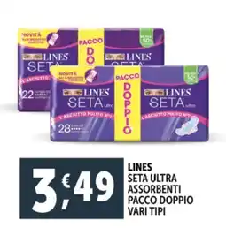 Deco Supermercati Lines seta ultra assorbenti pacco doppio vari tipi offerta