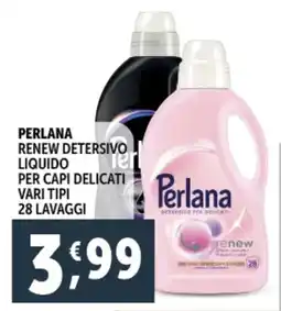 Deco Supermercati Perlana renew detersivo liquido per capi delicati vari tipi offerta