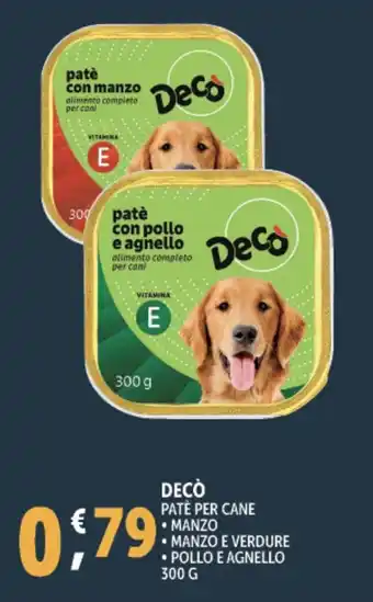 Deco Supermercati Decò patè per cane offerta