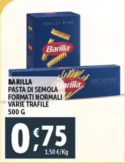 Deco Supermercati Barilla pasta di semola formati normali varie trafile offerta
