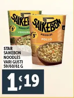 Deco Supermercati Star saikebon noodles vari gusti offerta