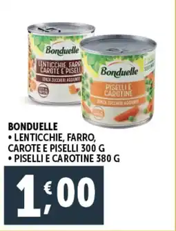 Deco Supermercati Bonduelle lenticchie, farro, carote e piselli offerta