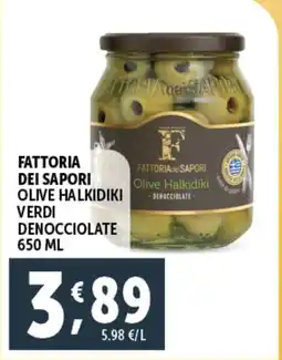 Deco Supermercati Fattoria dei sapori olive halkidiki verdi denocciolate offerta