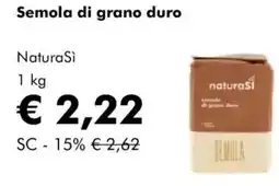 NaturaSì Semola di grano duro naturasì offerta