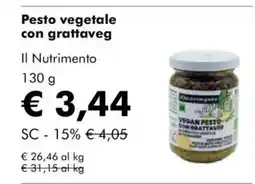 NaturaSì Pesto vegetale con grattaveg Il Nutrimento offerta