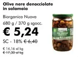 NaturaSì Olive nere denocciolate in salamoia biorganica nuova offerta