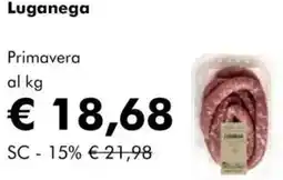 NaturaSì Luganega Primavera al kg offerta