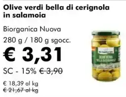 NaturaSì Olive verdi bella di cerignola in salamoia Biorganica Nuova offerta