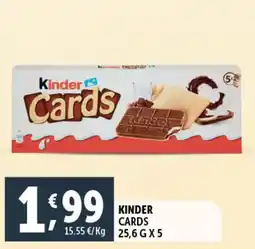 Deco Supermercati Kinder cards offerta