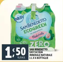 Deco Supermercati San benedetto easy acqua minerale naturale offerta