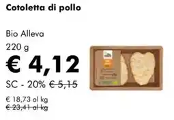 NaturaSì Cotoletta di pollo bio alleva offerta